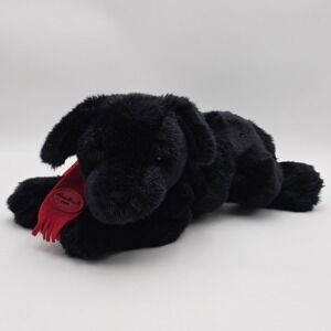 Gund 16" Eddie Bauer Black‎ Labrador Puppy Dog 1996 Red Scarf Vintage Plush